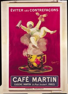 Affisch med reklam för "Cafe Martin", 1921